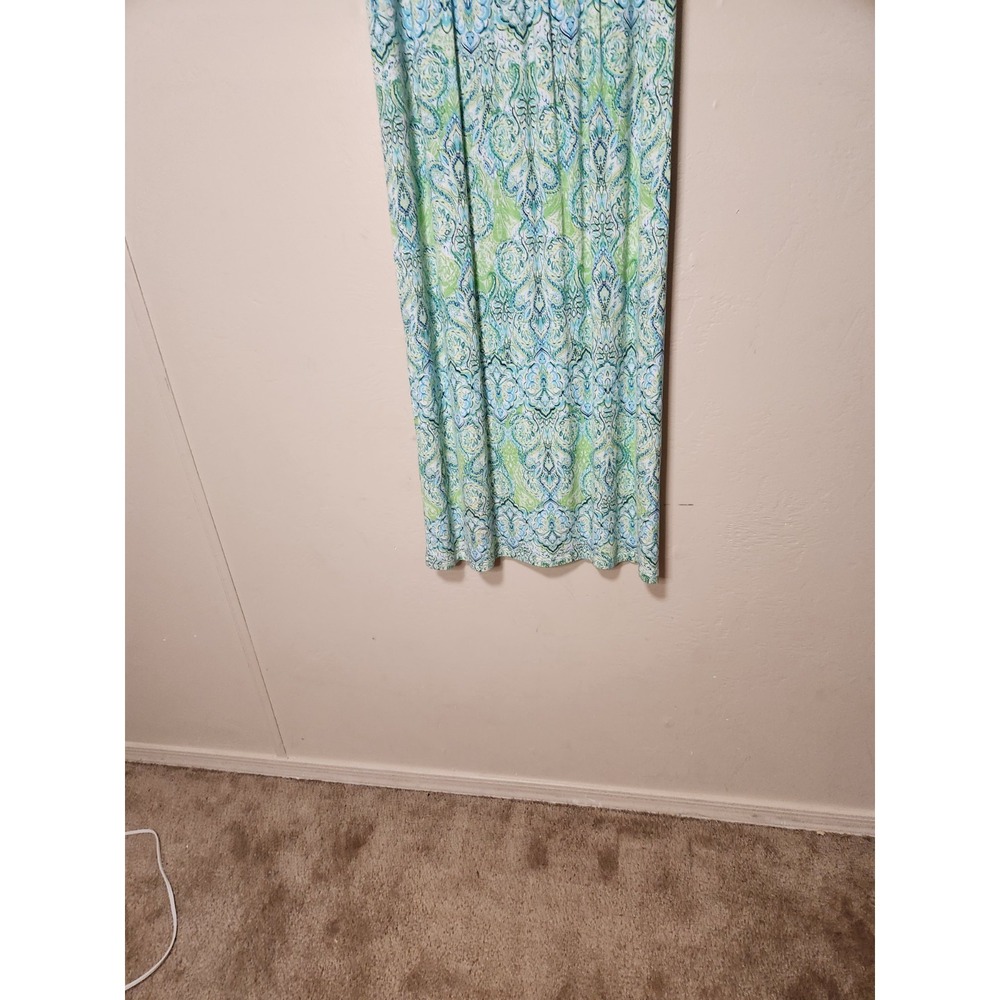 J.Jill Green Floral Maxi Dress Sleeveless Womens Size XS NWOT - Picture 2 of 4